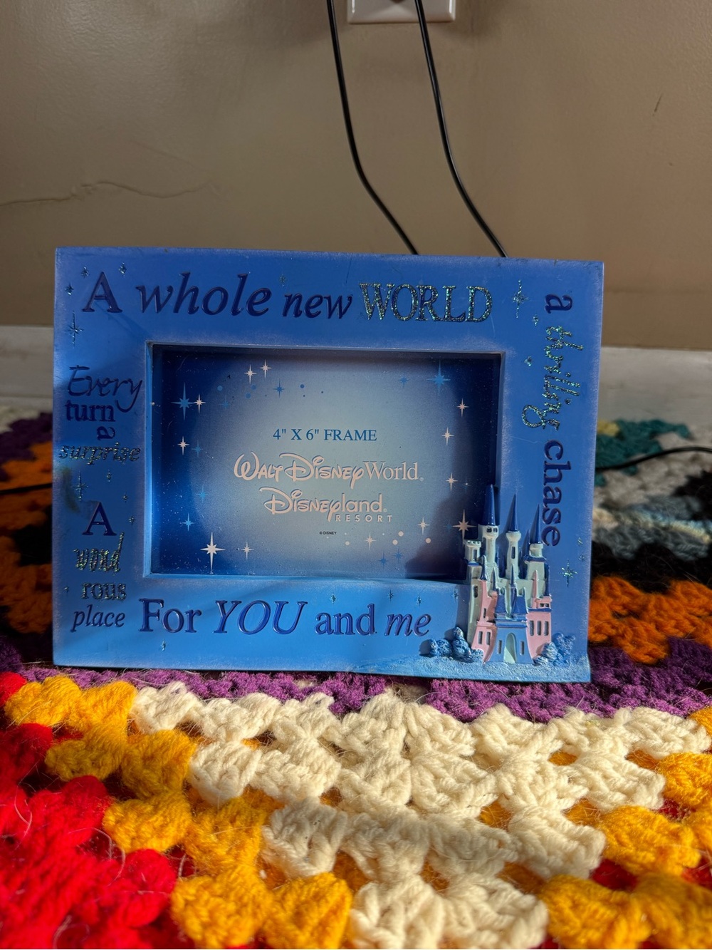 Disney Blue 'A Whole New World' Decorative Photo Frame